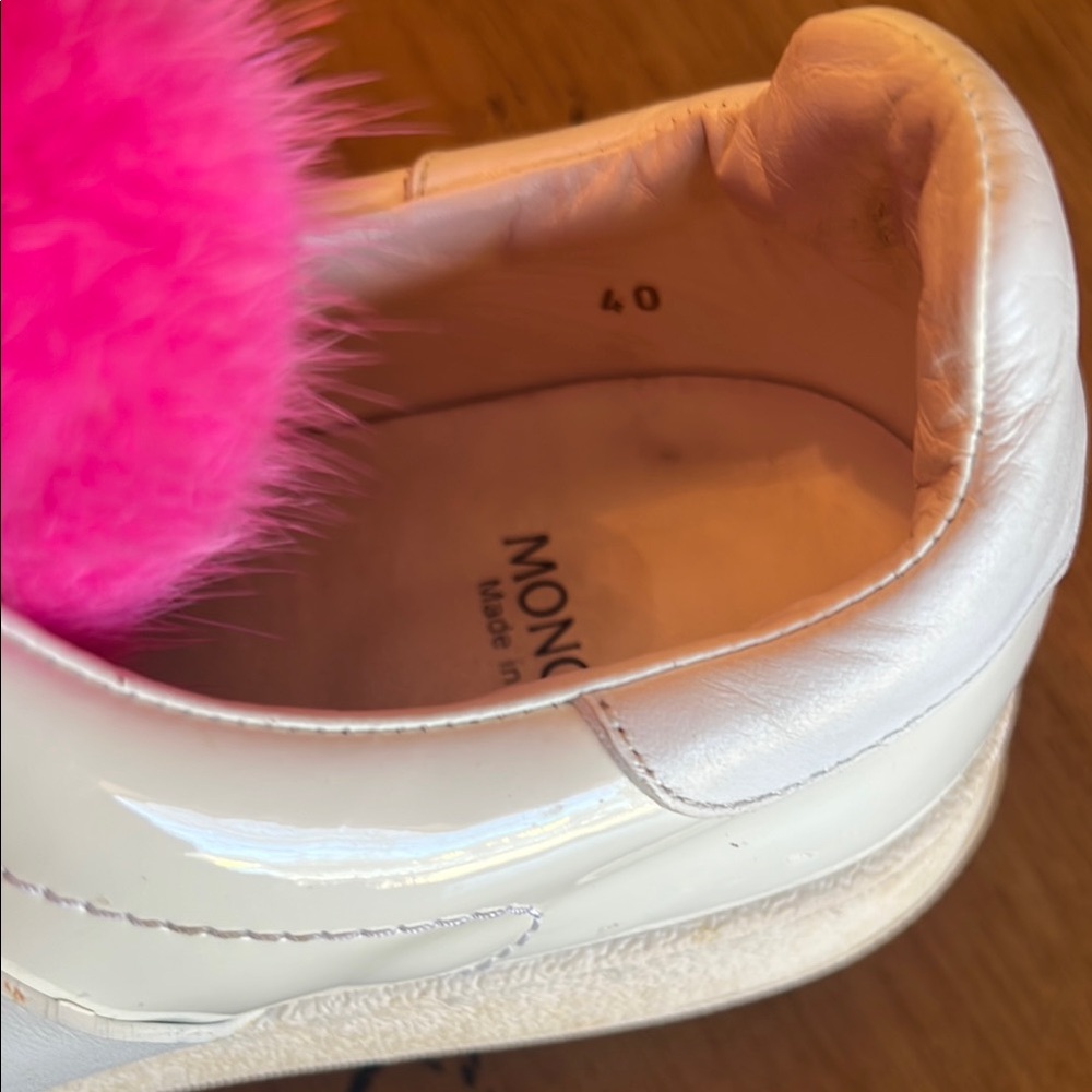 Sold on another site Moncler sneakers in wonderful condition with mink tongue - Picture 2 of 3